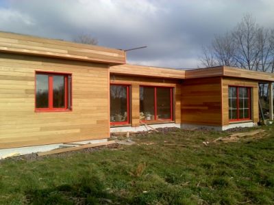 Construction Red Cedar, maison ossature bois