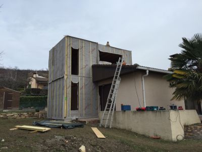 Extension et surélévation ossature bois sur charpente traditionnelle 3