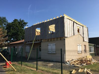 Surélévation ossature bois avec toiture terrasse 4